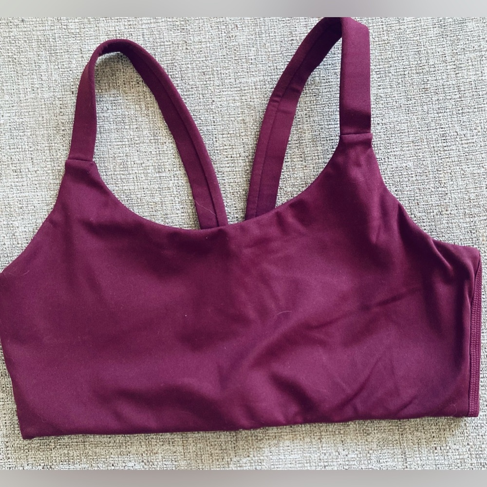 Girlfriend Collective Lou Sports Bra in Mulberry